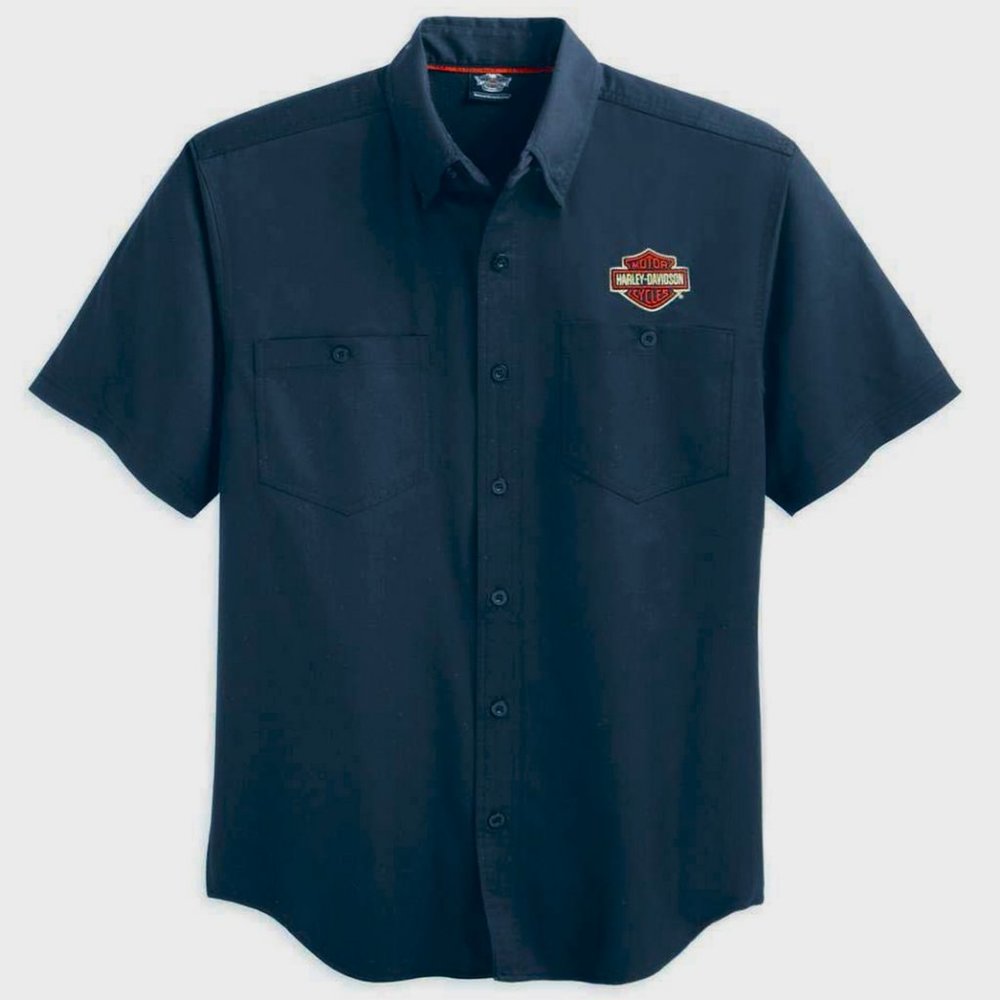 New w/Tags Harley-Davidson® Men's Performance Flames Woven Shirt Black 2XL